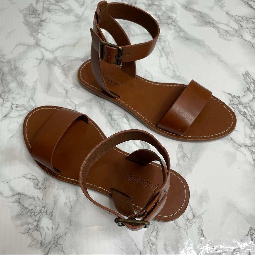 Madewell Boardwalk Brown Ankle Strap Sandal Sz 8